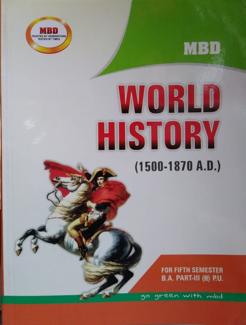 MBD World History in punjabi (1500-1870 A.D.) For B.A. Part 3 ( Sem. 5 (P.U.) by Malhotra Book Depot, Edition 2022