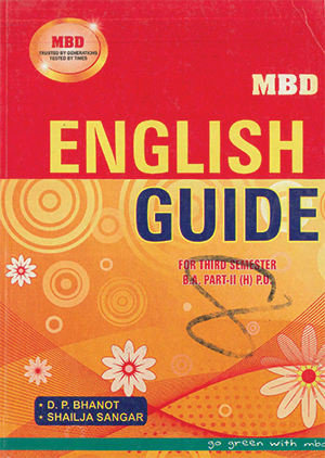 MBD English Guide (P.U.) for 3rd Sem. By D.P. Bhanot & Shailja Sangar Edition 2023