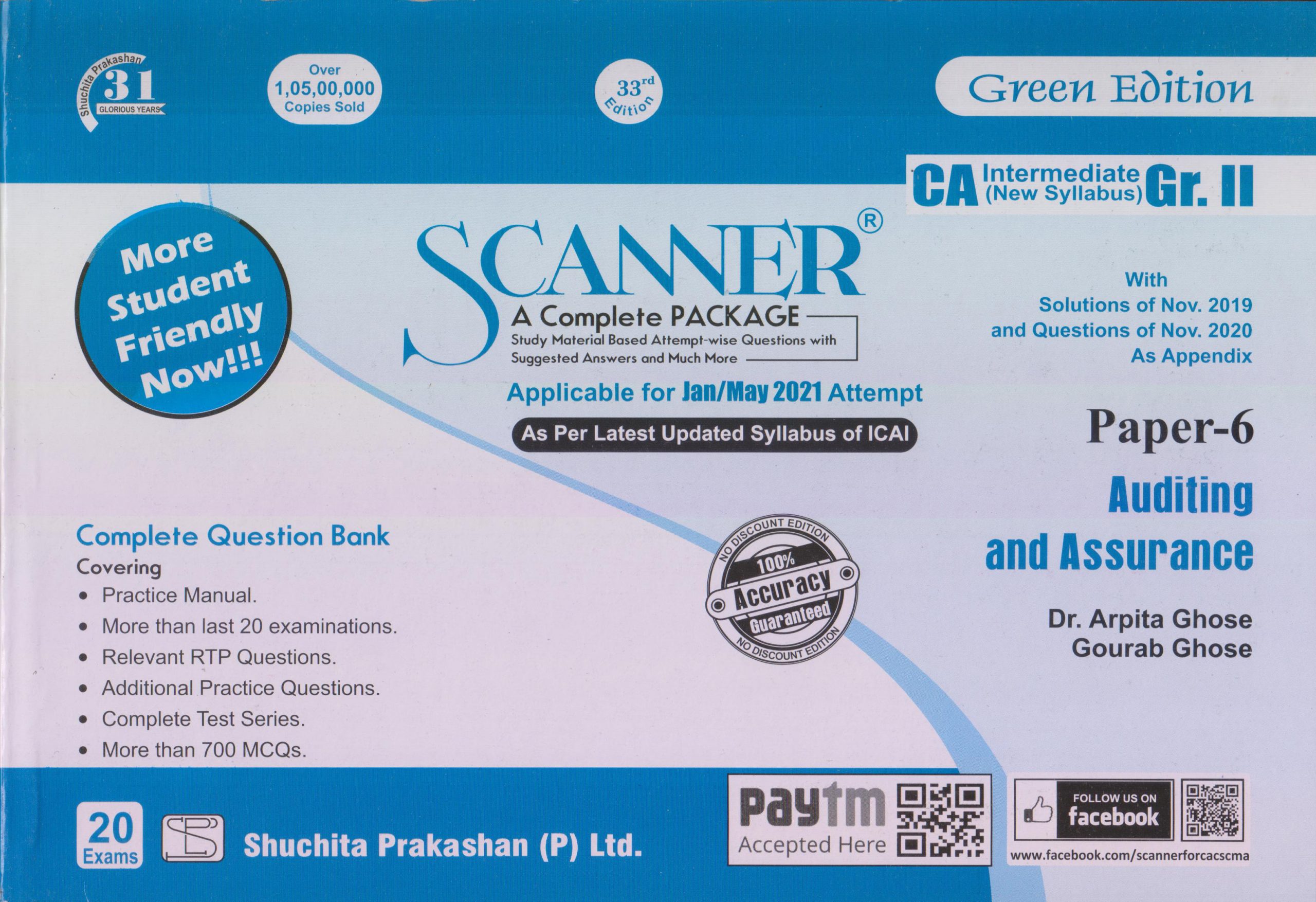 Shuchita CA Inter Group II Paper-6 Solved Scanner Auditing and Assurance for 2023 ATTEMPT