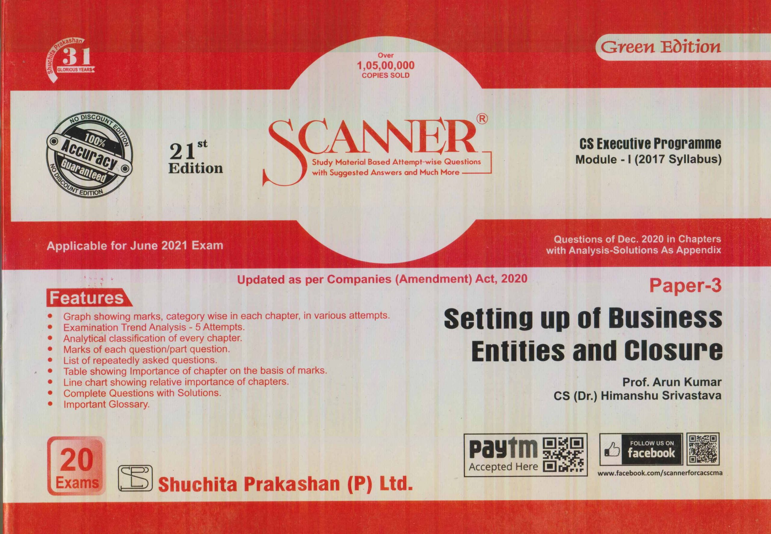 Shuchita CS Executive Programme Module-I Paper 3 Setting up of Business Entities and Closure (Shuchita Prakashan) for 2023 ATTEMPT
