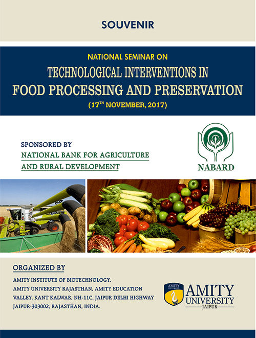 National Seminar on Technology Intervention in Food Processing and Preservation