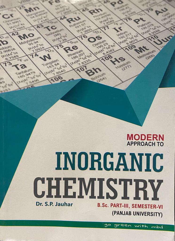 Moderns Inorganic Chemistry B.Sc. 6th Sem. (P.U.) by Dr. S.P. Jauhar New Edition
