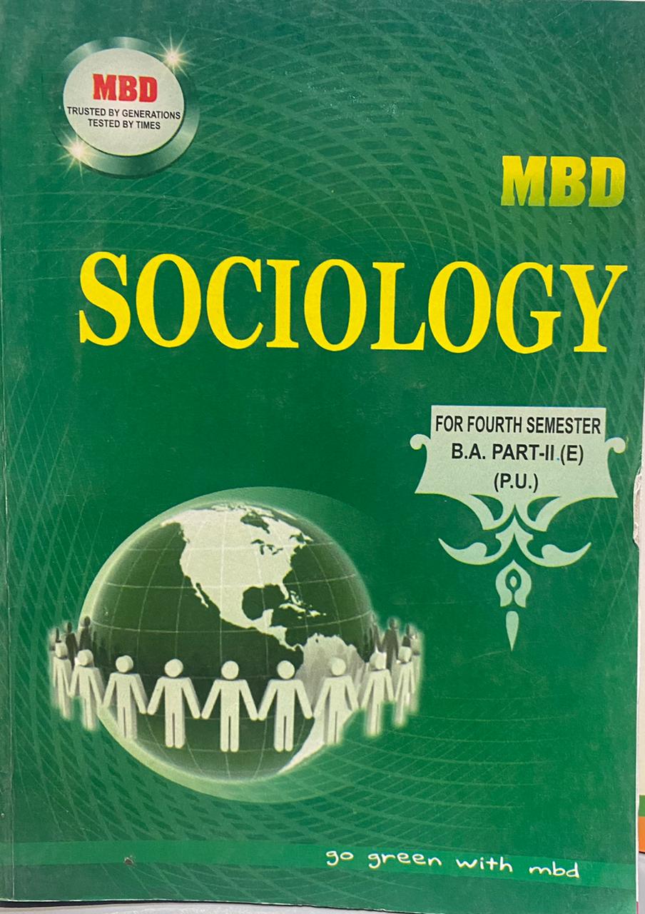 MBD Sociology IN HINDI (For B.A. Sem. 4SEM (P.U.)