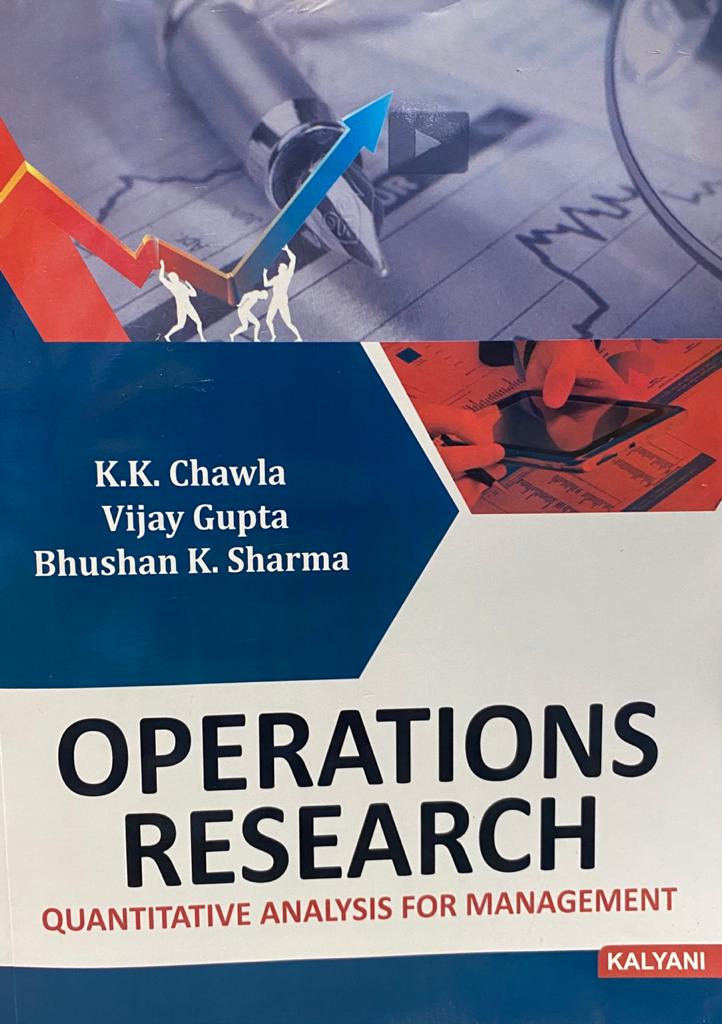 Kalyani Operations Research for M.Com., (P.U.) by K.K. Chawla Edition 2021