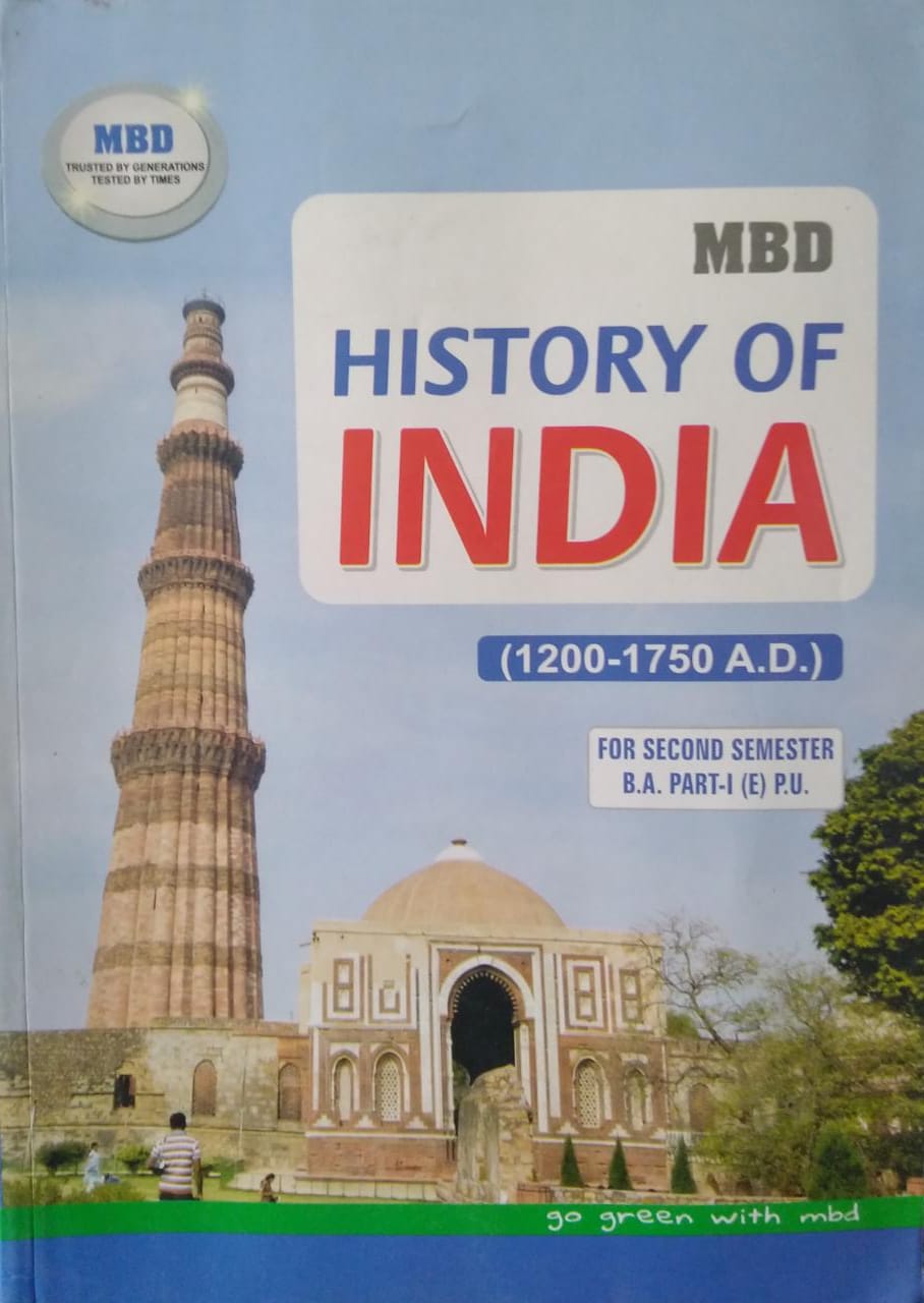 MBD History of India (1200-1750 A.D.) in English For B.A. 2nd Sem. (P.U.) by Mrs. M. Paul