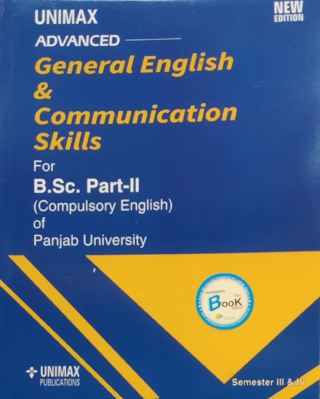 Unimax General English & Communication Skills for B.Sc. Part 2 (Compulsory Eng) of (P.U) Sem. 3 & 4 by Dr. Dinesh sharma Edition 2022