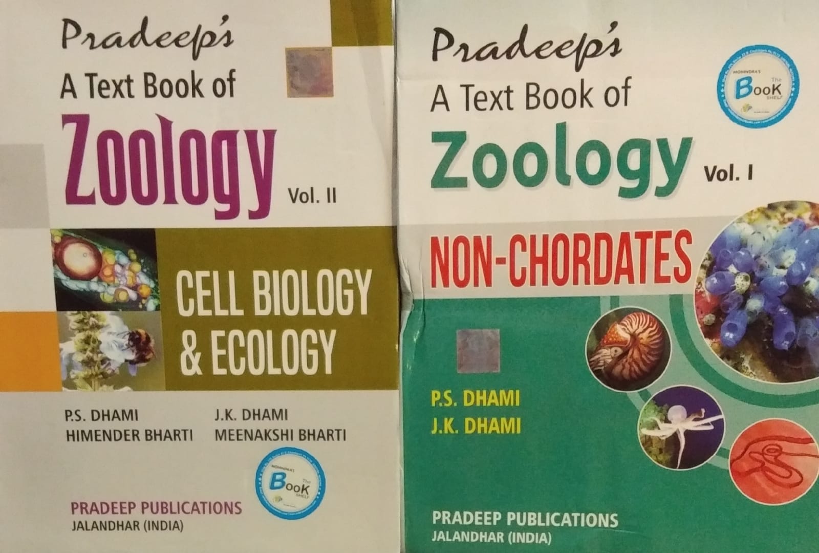 Pradeep A Text Book of Zoology Vol. 1 and Vol 2(set of 2 books), Nonchordates B.Sc., Sem. 1 & 2 (P.U.) by P.S. Dhami & J.K. Dhami, Edition 2022