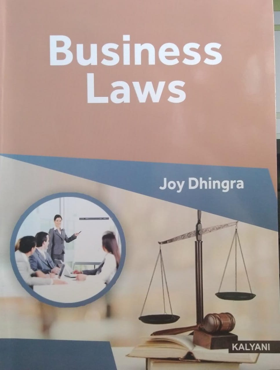 Kalyani Business Laws for B.Com., 2nd Sem., (P.U.) by Joy Dhingra