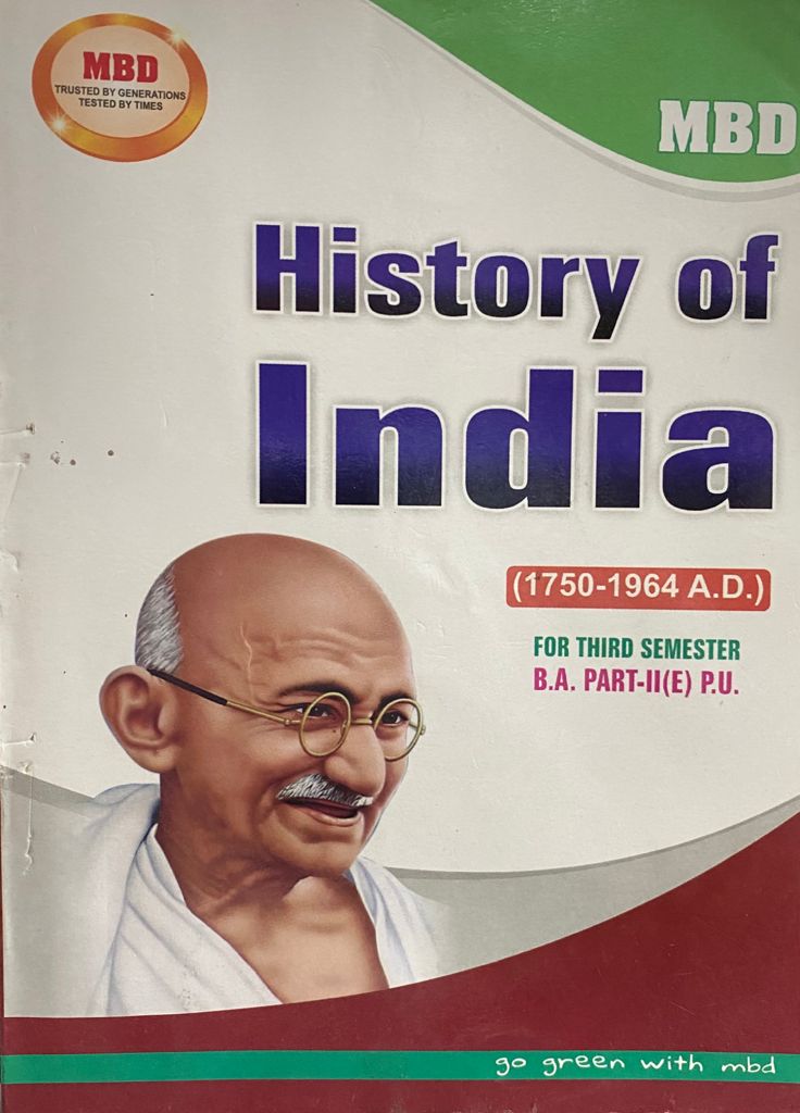 MBD History of India For B.A. Sem. 3 (English) Sem. 3 (P.U.) by Malhotra Book Depot, Edition 2023
