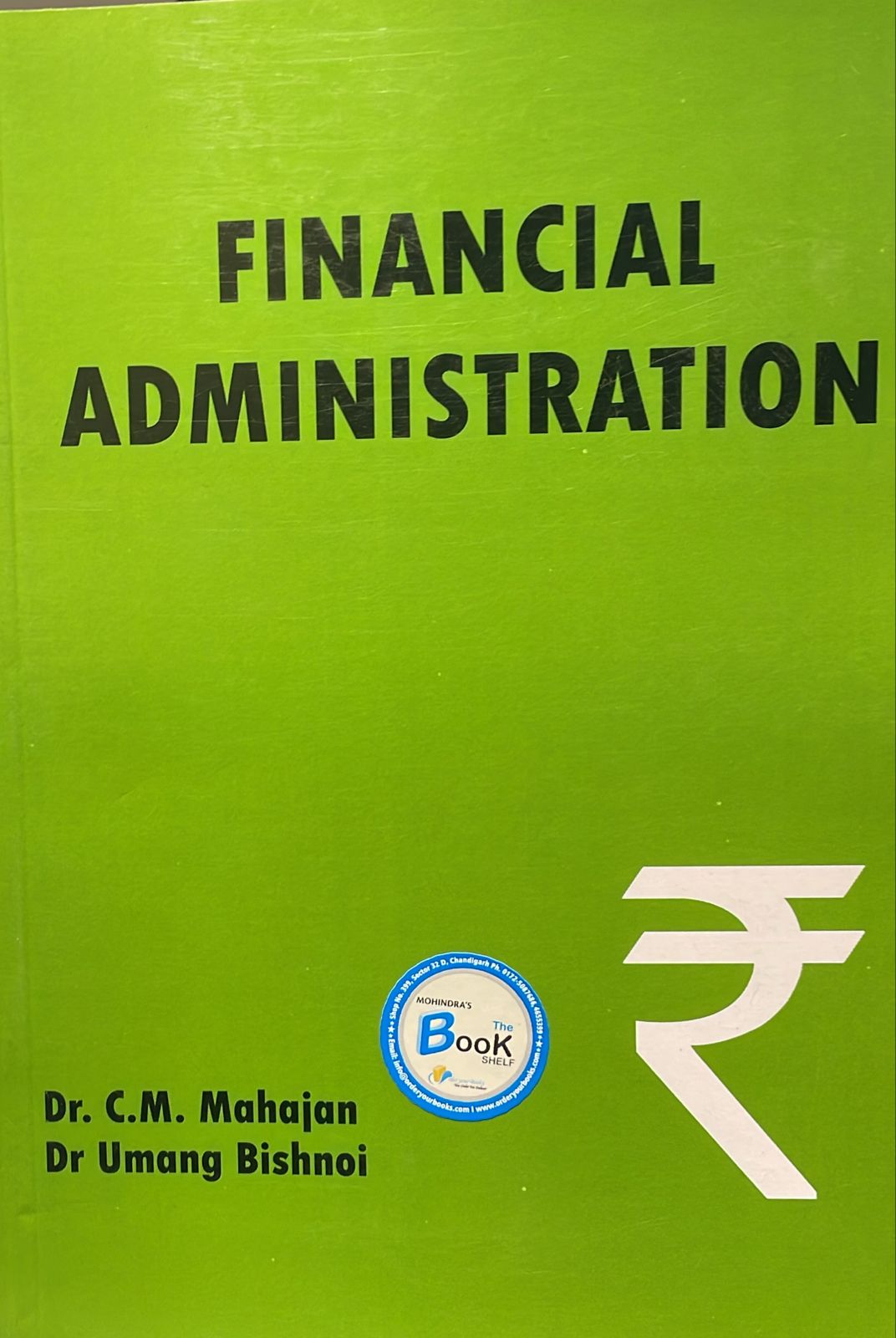 FINANCIAL  Administration for B.A. Sem.4 (P.U.) by C M Mahajan Edition 2024